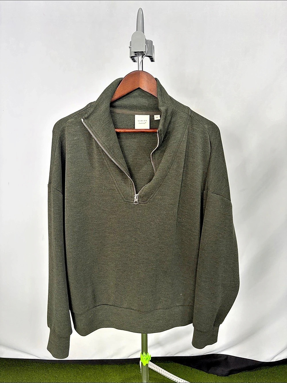 Varley Hawley Half-Zip Sweatshirt Green Medium